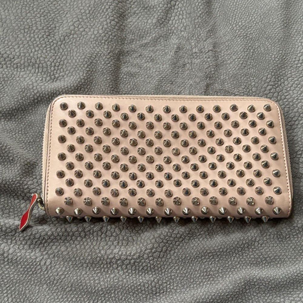 Studded Beige Clutch